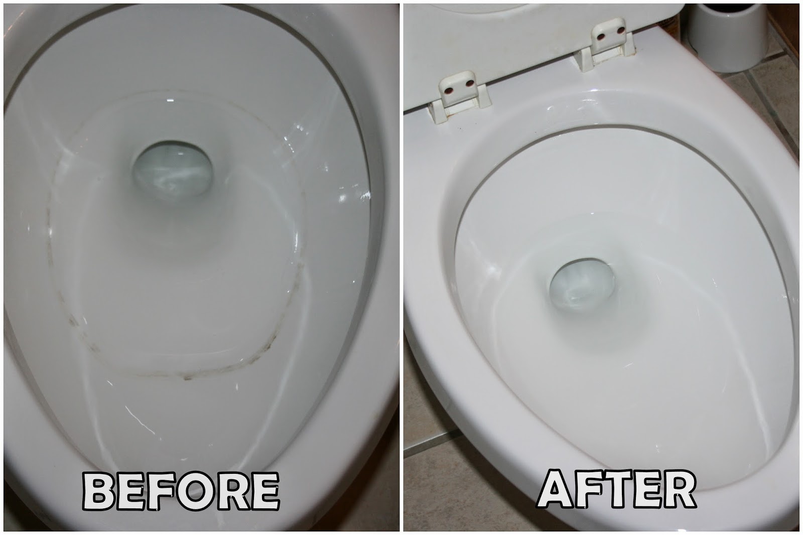 What causes a black ring in the toilet?